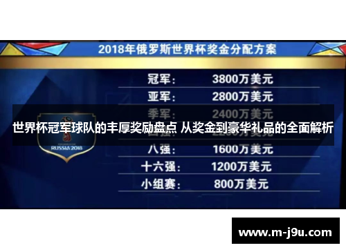 世界杯冠军球队的丰厚奖励盘点 从奖金到豪华礼品的全面解析