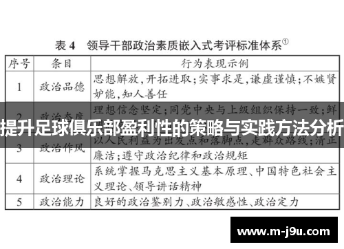 提升足球俱乐部盈利性的策略与实践方法分析 提升足球俱乐部盈利性的策略与实践方法分析